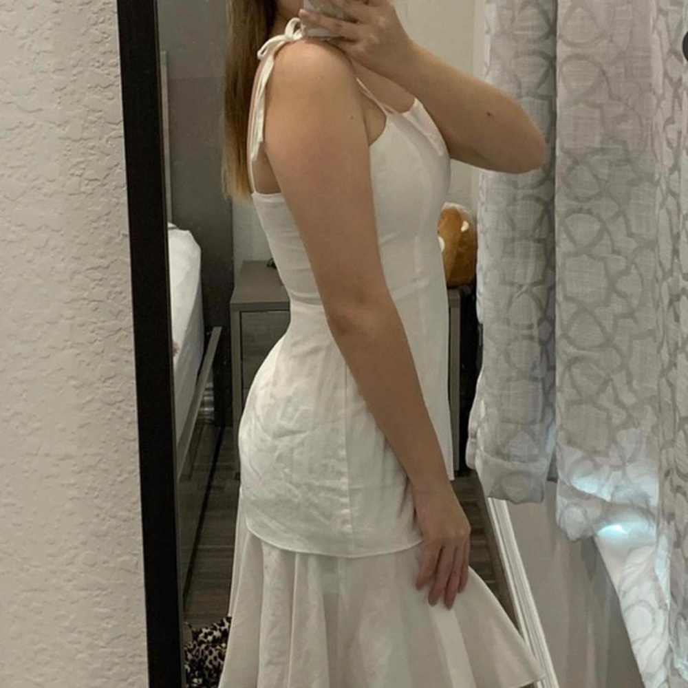 Showpo White Linen Dress
